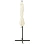 Sombrilla voladiza con poste y luces LED 300 cm arena de vidaXL, Sombrillas - Ref: Foro24-312336, Precio: 122,46 €, Descuento: %