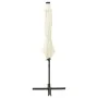 Sombrilla voladiza con poste y luces LED 300 cm arena de vidaXL, Sombrillas - Ref: Foro24-312336, Precio: 117,55 €, Descuento: %