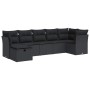 Set de sofás de jardín 7 pzas con cojines ratán sintético negro de , Conjuntos de jardín - Ref: Foro24-3325301, Precio: 467,7...