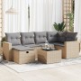 Set sofás de jardín 7 piezas y cojines ratán sintético beige de , Conjuntos de jardín - Ref: Foro24-3325395, Precio: 489,78 €...