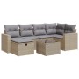 Set sofás de jardín 7 piezas y cojines ratán sintético beige de , Conjuntos de jardín - Ref: Foro24-3325395, Precio: 489,78 €...
