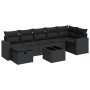 Set de sofás de jardín y cojines 8 piezas ratán sintético negro de , Conjuntos de jardín - Ref: Foro24-3325411, Precio: 514,8...