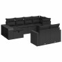 Set de sofás de jardín y cojines 10 pzas ratán sintético negro de , Conjuntos de jardín - Ref: Foro24-3326059, Precio: 582,76...