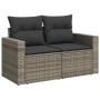 Set de sofás de jardín 11 pzas y cojines ratán sintético gris de , Conjuntos de jardín - Ref: Foro24-3326084, Precio: 614,95 ...
