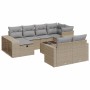 Set de sofás de jardín 11pzas con cojines ratán sintético beige de , Conjuntos de jardín - Ref: Foro24-3326073, Precio: 630,0...