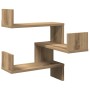 Estantería pared de esquina madera roble artisan 40x40x49,5 cm de , Estantes y estanterías - Ref: Foro24-856608, Precio: 30,1...