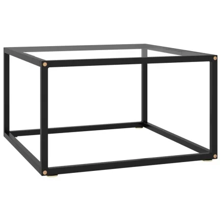 Mesa de centro negra con vidrio templado 60x60x35 cm de vidaXL, Mesas de centro - Ref: Foro24-322871, Precio: 61,01 €, Descue...