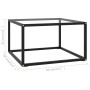 Mesa de centro negra con vidrio templado 60x60x35 cm de vidaXL, Mesas de centro - Ref: Foro24-322871, Precio: 62,09 €, Descue...