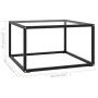Mesa de centro negra con vidrio templado 60x60x35 cm de vidaXL, Mesas de centro - Ref: Foro24-322871, Precio: 61,01 €, Descue...