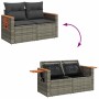 Set de sofás de jardín 7 pzas con cojines ratán sintético gris de , Conjuntos de jardín - Ref: Foro24-3325980, Precio: 468,04...