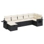 Set de sofás de jardín 7 pzas con cojines ratán sintético negro de , Conjuntos de jardín - Ref: Foro24-3325502, Precio: 429,7...