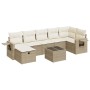Set de sofás de jardín y cojines 8 piezas ratán sintético beige de , Conjuntos de jardín - Ref: Foro24-3325514, Precio: 585,8...