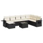 Set de sofás de jardín con cojines 9 pzas ratán sintético negro de , Conjuntos de jardín - Ref: Foro24-3325542, Precio: 524,0...