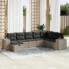 Set de sofás de jardín y cojines 8 piezas ratán sintético gris de , Conjuntos de jardín - Ref: Foro24-3325736, Precio: 508,30...