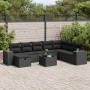 Set de sofás de jardín con cojines 9 pzas ratán sintético negro de , Conjuntos de jardín - Ref: Foro24-3325741, Precio: 576,6...