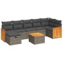 Set de sofás de jardín y cojines 8 piezas ratán sintético gris de , Conjuntos de jardín - Ref: Foro24-3326050, Precio: 489,09...