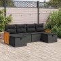 Set de sofás de jardín 6 piezas y cojines ratán sintético negro de , Conjuntos de jardín - Ref: Foro24-3326052, Precio: 368,0...