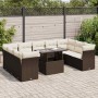 Set de sofás de jardín 10 pzas y cojines ratán sintético marrón de , Conjuntos de jardín - Ref: Foro24-3326224, Precio: 691,4...