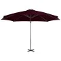 Sombrilla voladiza con poste de aluminio 300 cm roja de vidaXL, Sombrillas - Ref: Foro24-312306, Precio: 91,60 €, Descuento: %