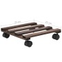 Soporte con ruedas para macetas madera 4 uds cedro 25x25 cm en Soportes para macetas | Comprar online en Foru.es