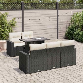 Set de sofás de jardín 6 piezas y cojines ratán sintético negro de , Conjuntos de jardín - Ref: Foro24-3326247, Precio: 449,9...