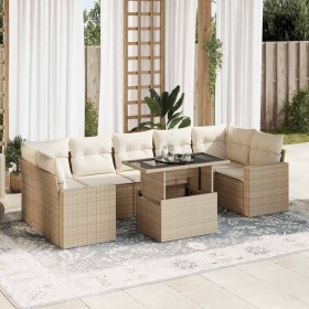 Set de sofás de jardín y cojines 8 piezas ratán sintético beige de , Conjuntos de jardín - Ref: Foro24-3326279, Precio: 596,7...