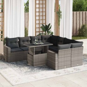 Set de sofás de jardín con cojines 9 pzas ratán sintético gris de , Conjuntos de jardín - Ref: Foro24-3326291, Precio: 611,32...