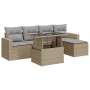 Juego de sofás jardín con cojines 6 pzas ratán sintético beige de , Conjuntos de jardín - Ref: Foro24-3326300, Precio: 455,53...