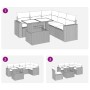 Set de sofás de jardín 6 pzas y cojines ratán sintético gris de , Conjuntos de jardín - Ref: Foro24-3326323, Precio: 466,10 €...