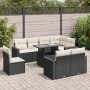 Set de sofás de jardín con cojines 9 pzas ratán sintético negro de , Conjuntos de jardín - Ref: Foro24-3326337, Precio: 622,0...