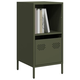 Aparador de acero laminado en frío verde oliva 35x39x73,5 cm de , Aparadores - Ref: Foro24-851356, Precio: 59,01 €, Descuento: %