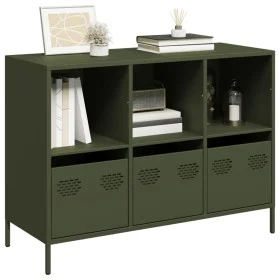 Aparador de acero laminado en frío verde oliva 101,5x39x73,5 cm von , Sideboards - Ref: Foro24-851368, Preis: 125,07 €, Rabat...