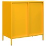 Aparador acero laminado en frío amarillo mostaza 68x39x73,5 cm de , Aparadores - Ref: Foro24-851361, Precio: 88,23 €, Descuen...