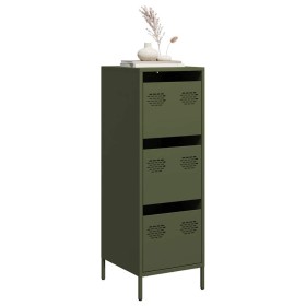 Aparador de acero verde oliva 39x35x103,5 cm de , Aparadores - Ref: Foro24-851404, Precio: 86,27 €, Descuento: %