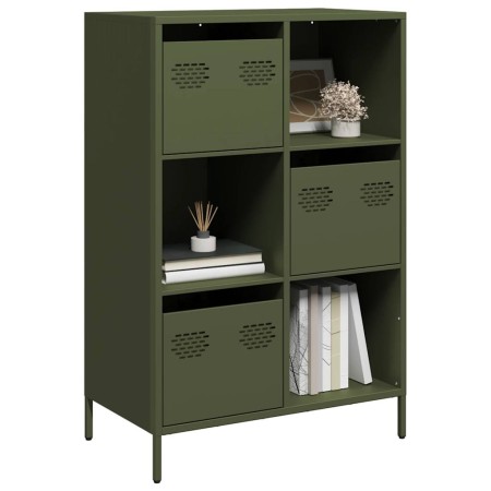 Aparador de acero verde oliva 68x39x103,5 cm de , Aparadores - Ref: Foro24-851410, Precio: 121,19 €, Descuento: %