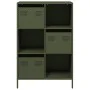 Aparador de acero verde oliva 68x39x103,5 cm de , Aparadores - Ref: Foro24-851410, Precio: 119,38 €, Descuento: %