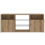 Mueble TV luces LED madera ingeniería roble artisan 120x30x50cm de , Muebles TV - Ref: Foro24-856352, Precio: 106,23 €, Descu...