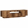 Mueble TV luces LED madera ingeniería envejecida 160x35x40 cm de , Muebles TV - Ref: Foro24-856359, Precio: 122,20 €, Descuen...