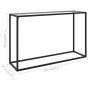Tempered glass transparent console table 120x35x75 cm by vidaXL, Side tables - Ref: Foro24-322815, Price: 59,70 €, Discount: %