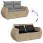 Juego de sofás jardín con cojines 6 pzas ratán sintético beige de , Conjuntos de jardín - Ref: Foro24-3325839, Precio: 388,53...
