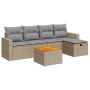 Juego de sofás jardín con cojines 6 pzas ratán sintético beige de , Conjuntos de jardín - Ref: Foro24-3325783, Precio: 399,80...