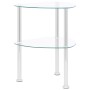 Mesa auxiliar de ordenador vidrio transparente 38x38x50 cm de vidaXL, Mesas auxiliares - Ref: Foro24-322785, Precio: 35,85 €,...