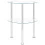 Mesa auxiliar de ordenador vidrio transparente 38x38x50 cm de vidaXL, Mesas auxiliares - Ref: Foro24-322785, Precio: 35,85 €,...