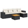 Set de sofás de jardín 6 piezas y cojines ratán sintético negro de , Conjuntos de jardín - Ref: Foro24-3325864, Precio: 354,2...