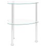 Mesa auxiliar de ordenador vidrio transparente 38x38x50 cm de vidaXL, Mesas auxiliares - Ref: Foro24-322785, Precio: 35,85 €,...