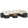 Set de sofás de jardín con cojines 9 pzas ratán sintético negro de , Conjuntos de jardín - Ref: Foro24-3325885, Precio: 523,9...