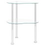 Mesa auxiliar de ordenador vidrio transparente 38x38x50 cm de vidaXL, Mesas auxiliares - Ref: Foro24-322785, Precio: 35,85 €,...