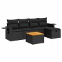 Set de sofás de jardín 6 piezas y cojines ratán sintético negro de , Conjuntos de jardín - Ref: Foro24-3325807, Precio: 394,1...