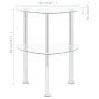 Computer Beistelltisch transparentes Glas 38x38x50 cm von vidaXL, Seitentische - Ref: Foro24-322785, Preis: 34,90 €, Rabatt: %