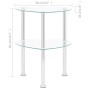 Mesa auxiliar de ordenador vidrio transparente 38x38x50 cm de vidaXL, Mesas auxiliares - Ref: Foro24-322785, Precio: 35,85 €,...